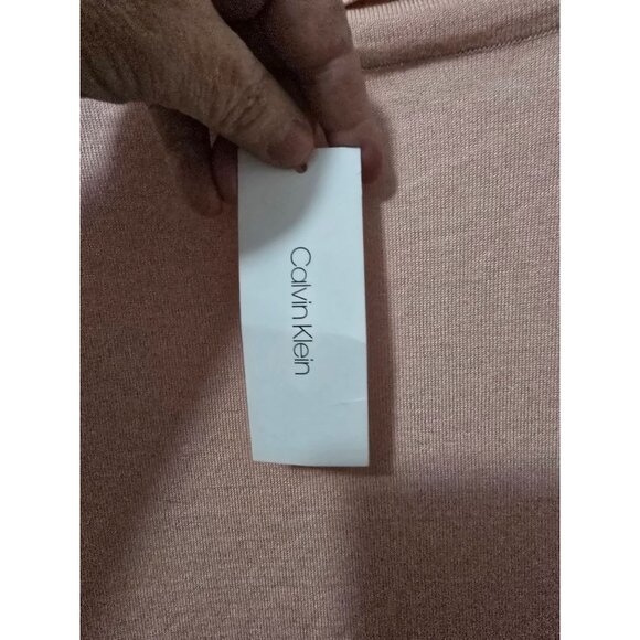 Pale Pink Sweater Pearl Embellished Neckline cottagecore office wear soft warm - Picture 6 of 7